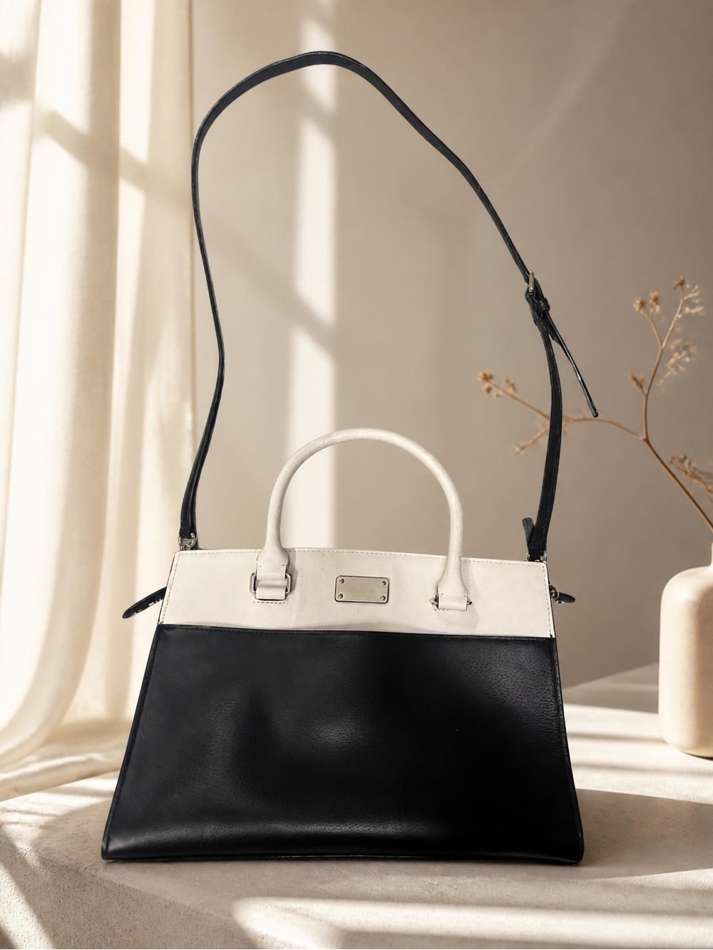 kate spade Bags- Grove Street Satchel- black and white